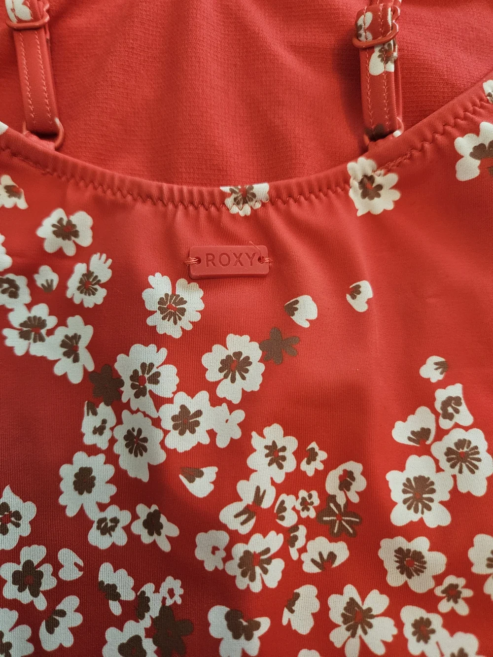Roxy Girls Red Floral One-Piece Swimsuit
